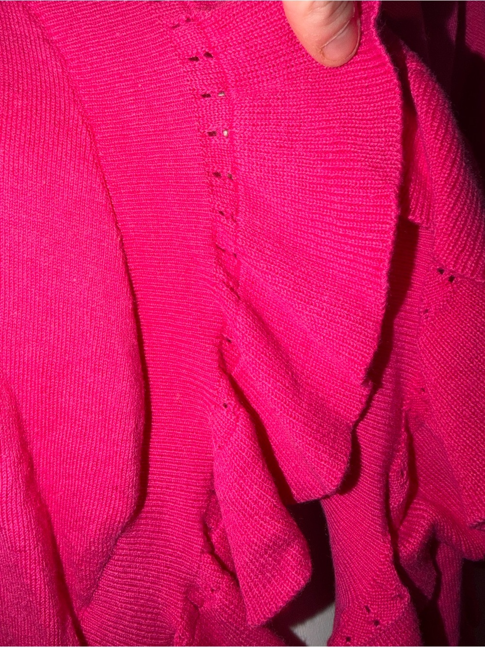 🩷 Style & Co. Ruffled Short-Sleeve Cardigan - Picture 3 of 5